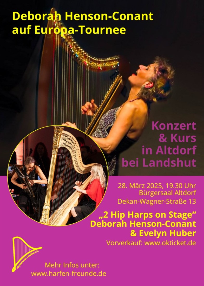 EvelynHuber, Deborah Henson-Conant on Stage in Altdorf bei Landshut